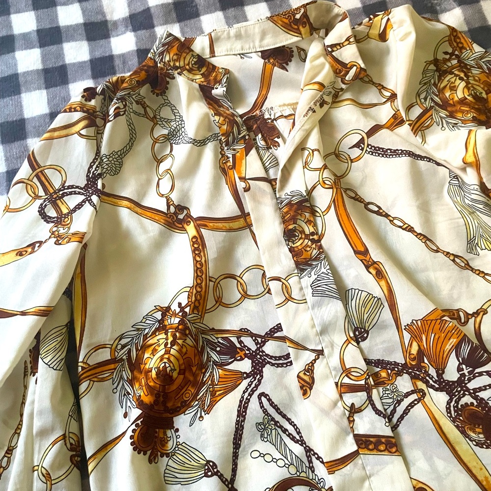 Chain Print blouse
